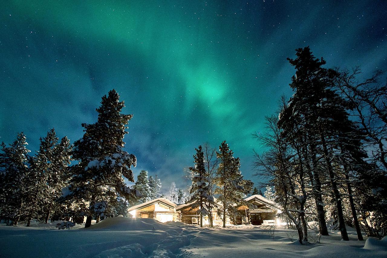 Polar Aurora Cabins Сариселка Екстериор снимка